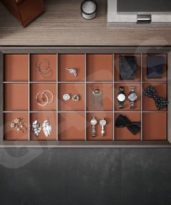 NGĂN KÉO ĐỰNG ĐỒ TRANG SỨC KHUNG NHÔM, BỌC DA GW07R